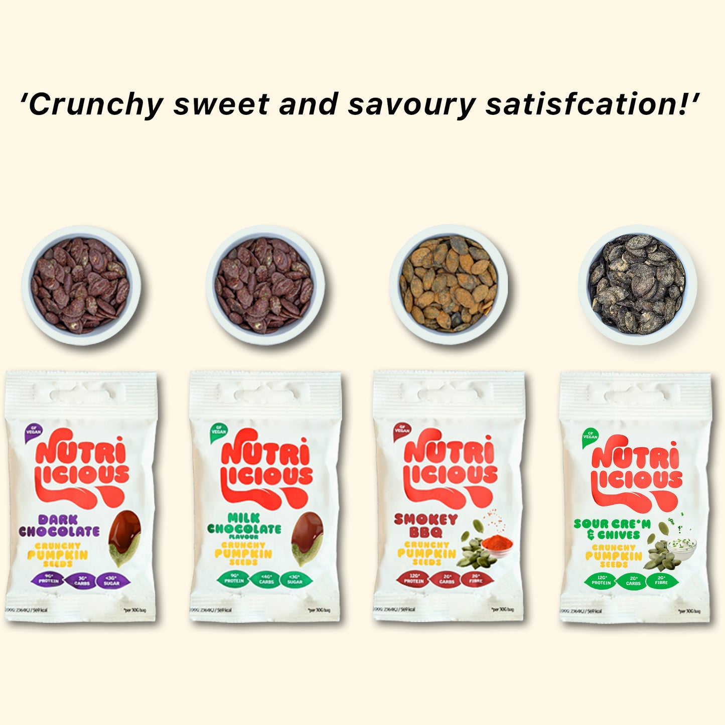 Sweet & Savoury Pumpkin Seeds Variety Pack (2x30g & 2x35g)