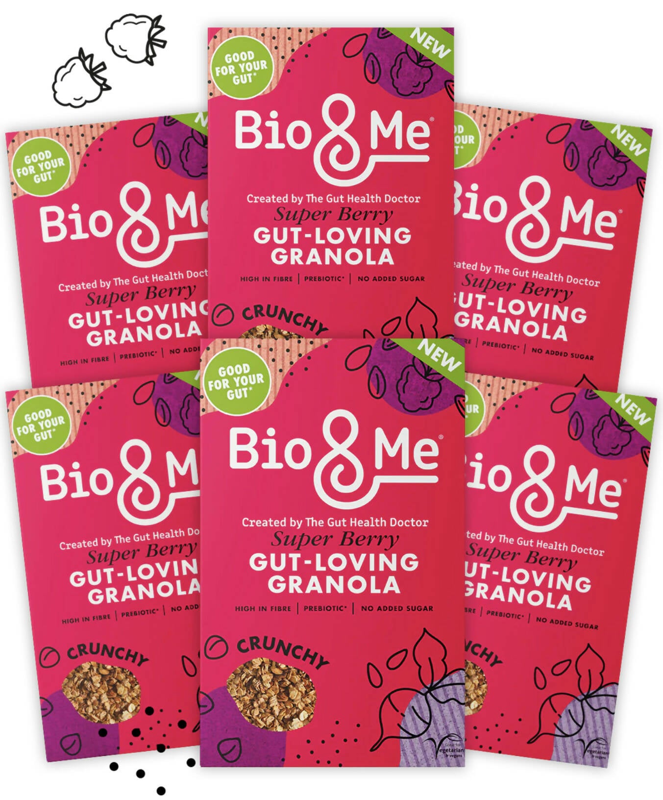 Super Berry Gut-Loving Prebiotic* Granola (6x360g)