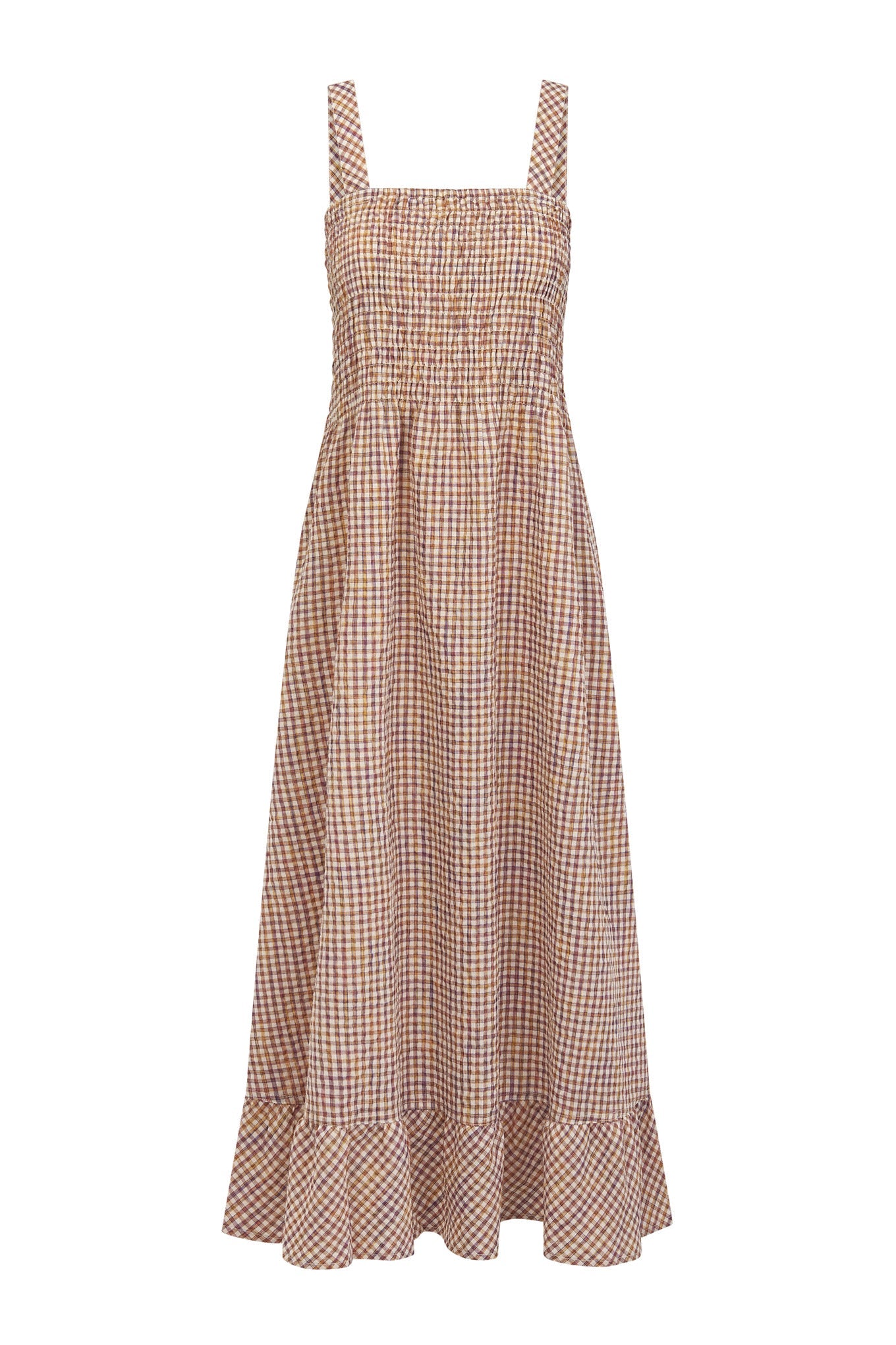 HOYA GOTS Organic Cotton Dress - Rainbow Check