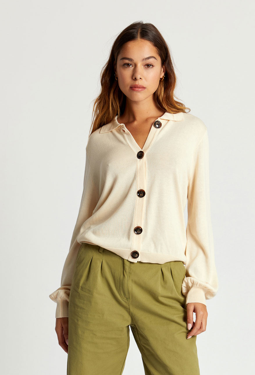 NANI Cardigan - Organic Cotton Off White