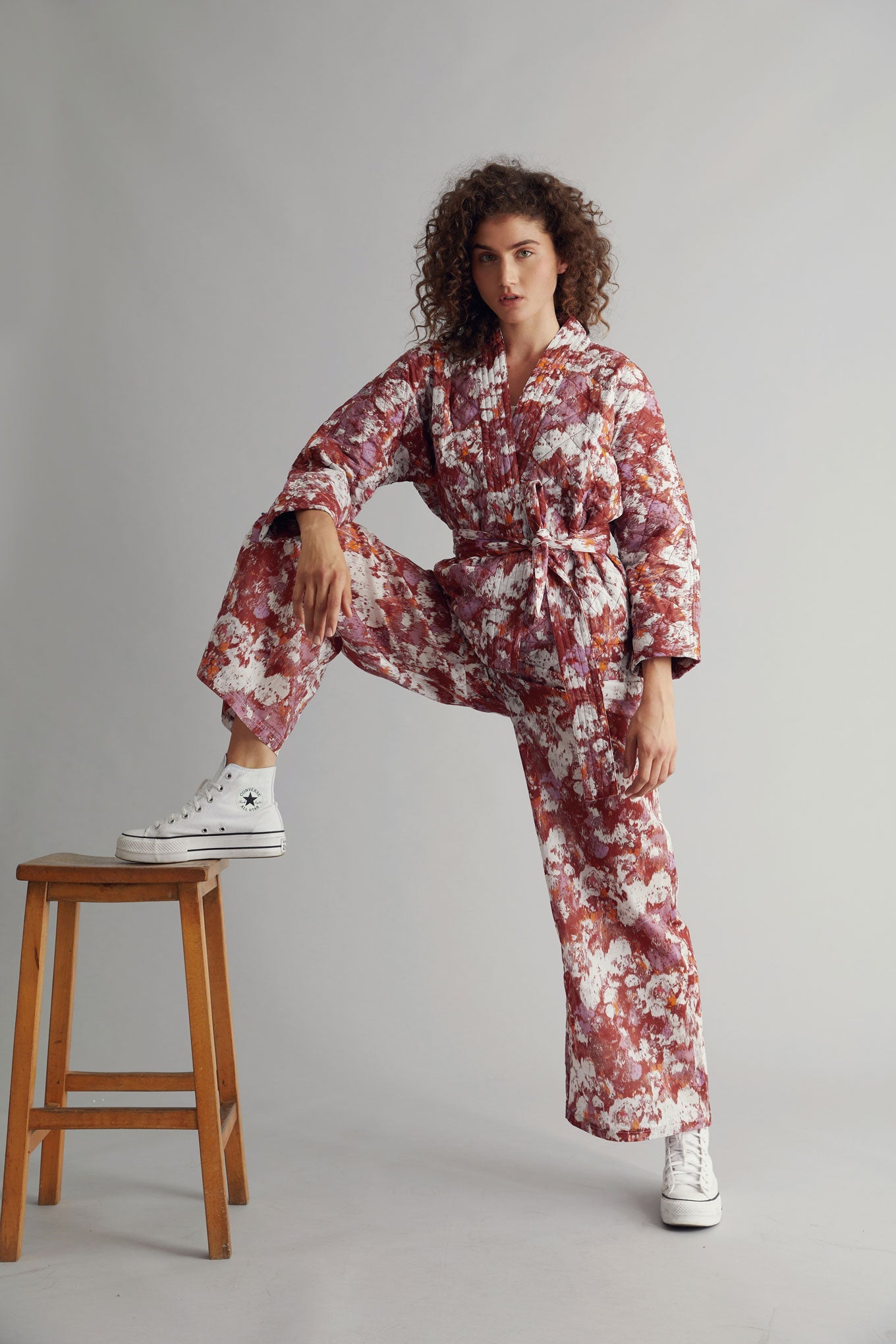 NARI Palazzo Organic Cotton Trouser - Poppy Red