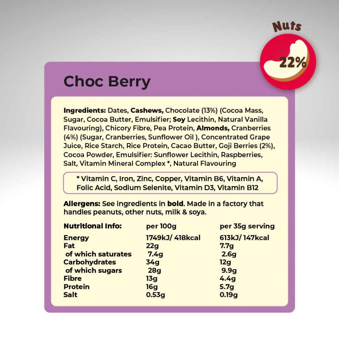 Choc Berry Better Brownies (15x35g)
