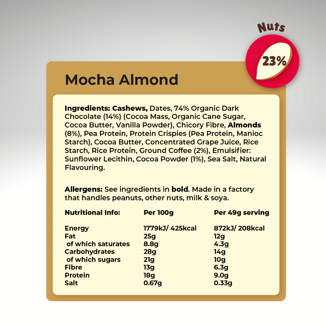 Mocha Almond Indulgent Protein Bar (12x49g)