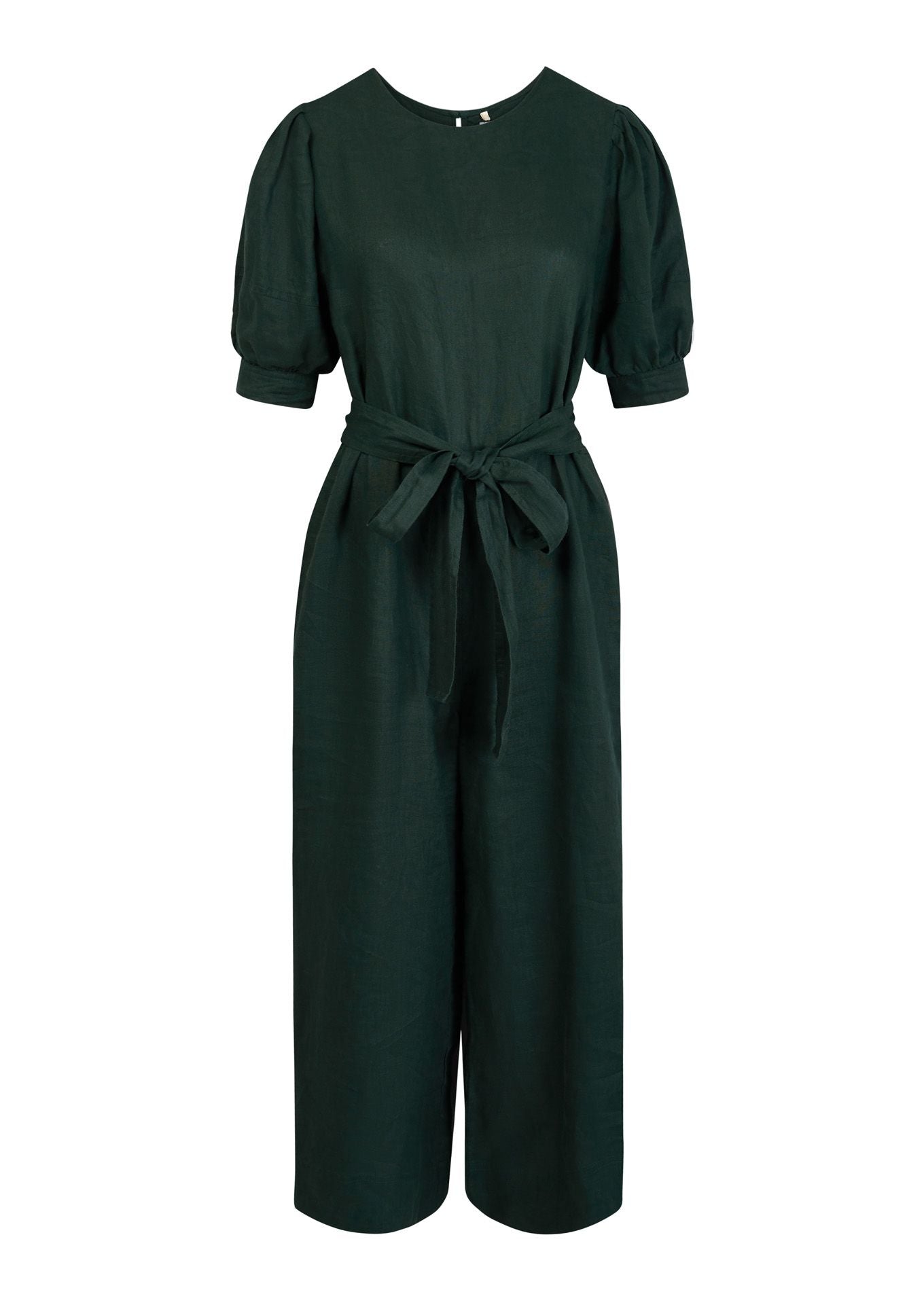 FAYE Organic Linen Jumpsuit - Teal Green