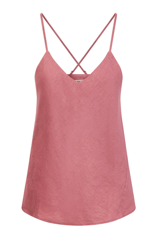 FLEUR Organic Linen Camisole - Dusty Pink