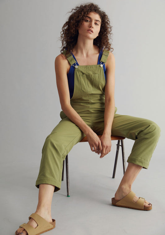 JOY Organic Cotton Dungaree - Khaki Green