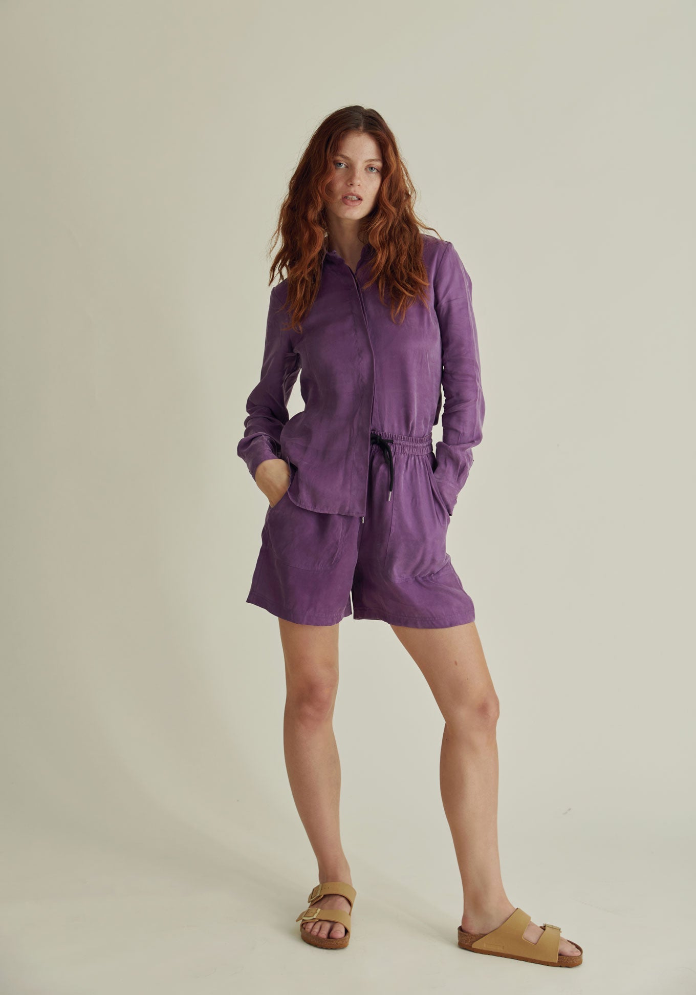 KENJI Shirt - Cupro Purple