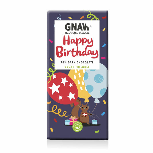 Happy Birthday Dark Chocolate Bar 70% (12x100g)