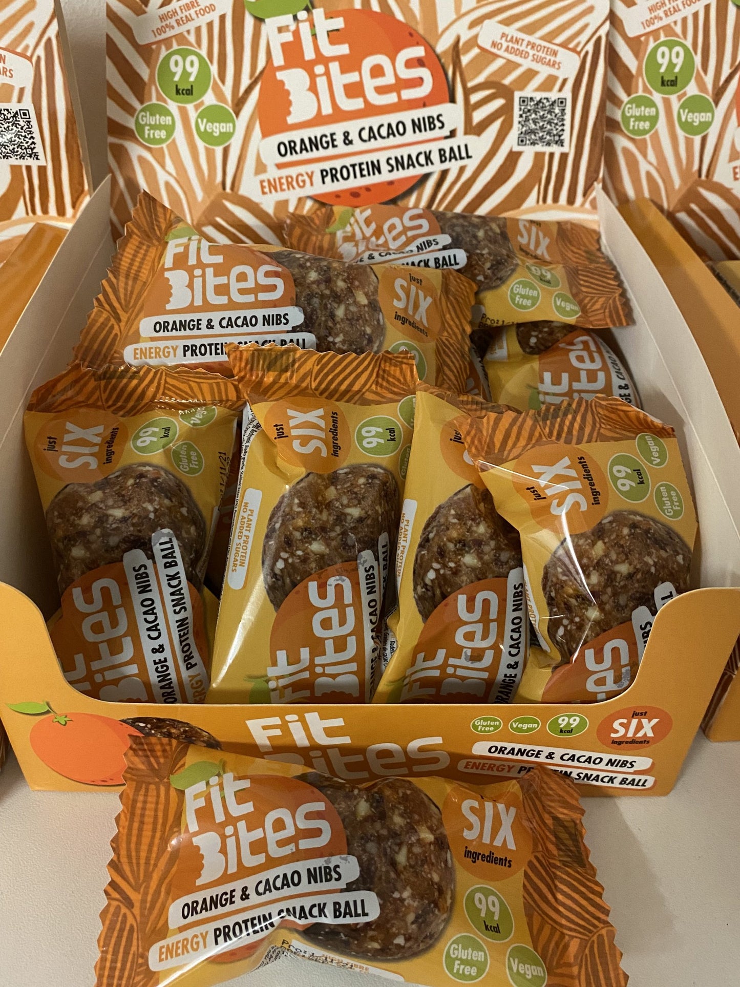 Orange & Cacao Nibs Energy Protein Snack Ball (x18)