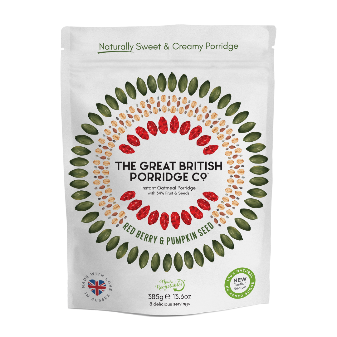 Red Berry & Pumpkin Seed Porridge (4 pouches)
