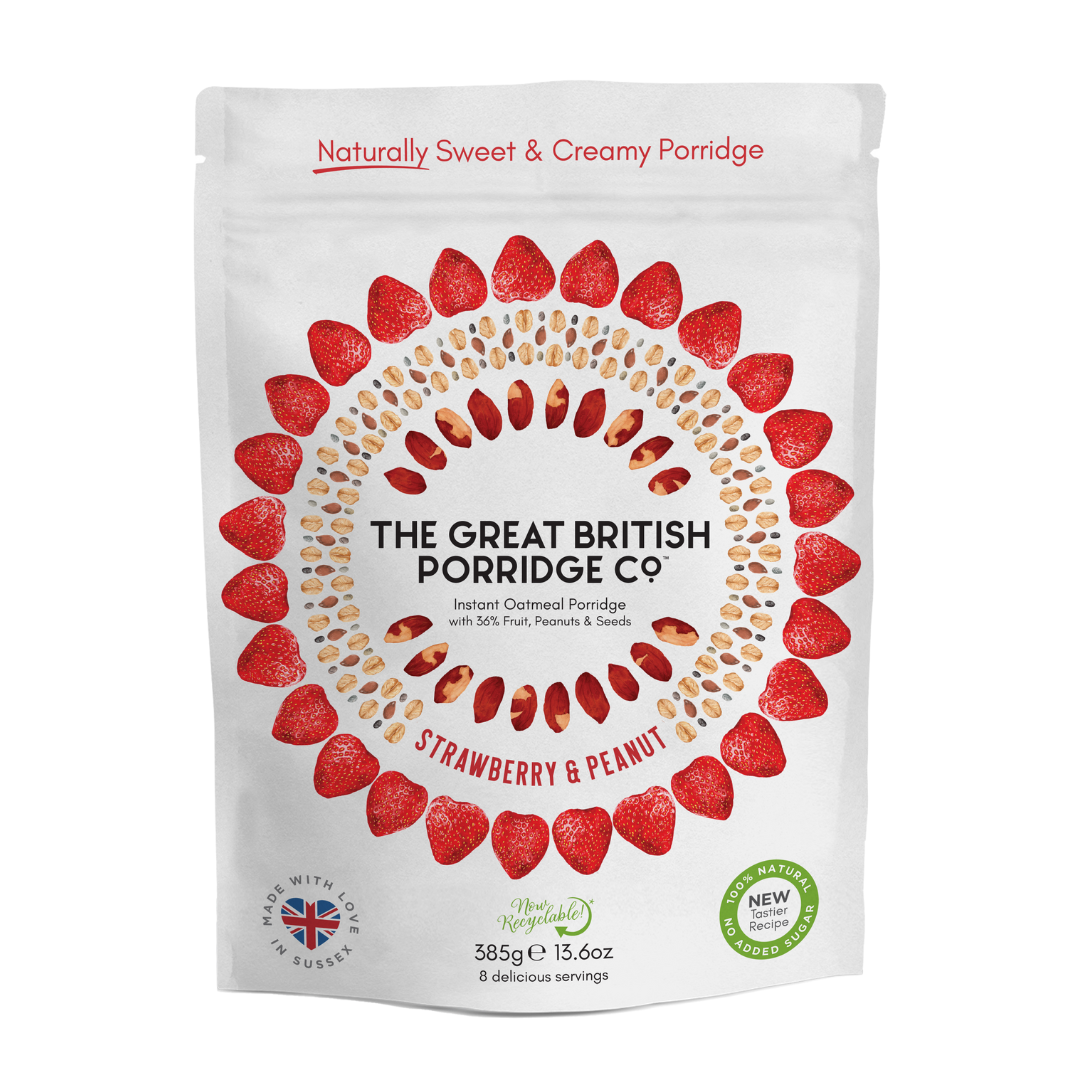 Strawberry & Peanut Butter Porridge (4 pouches)
