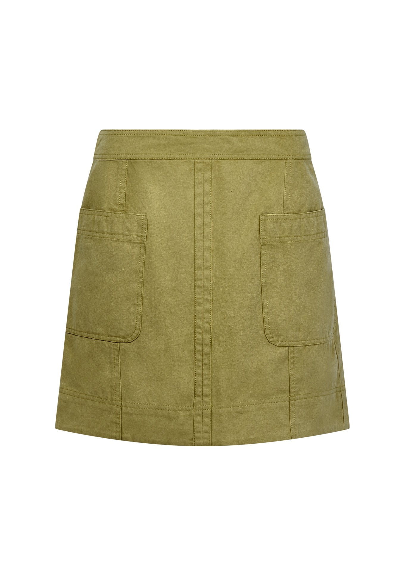 SUKI Organic Cotton Mini Skirt - Khaki Green