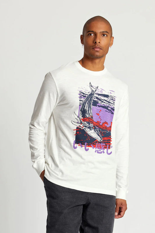 HAKON WHALE GOTS Organic Cotton Tee - Off White