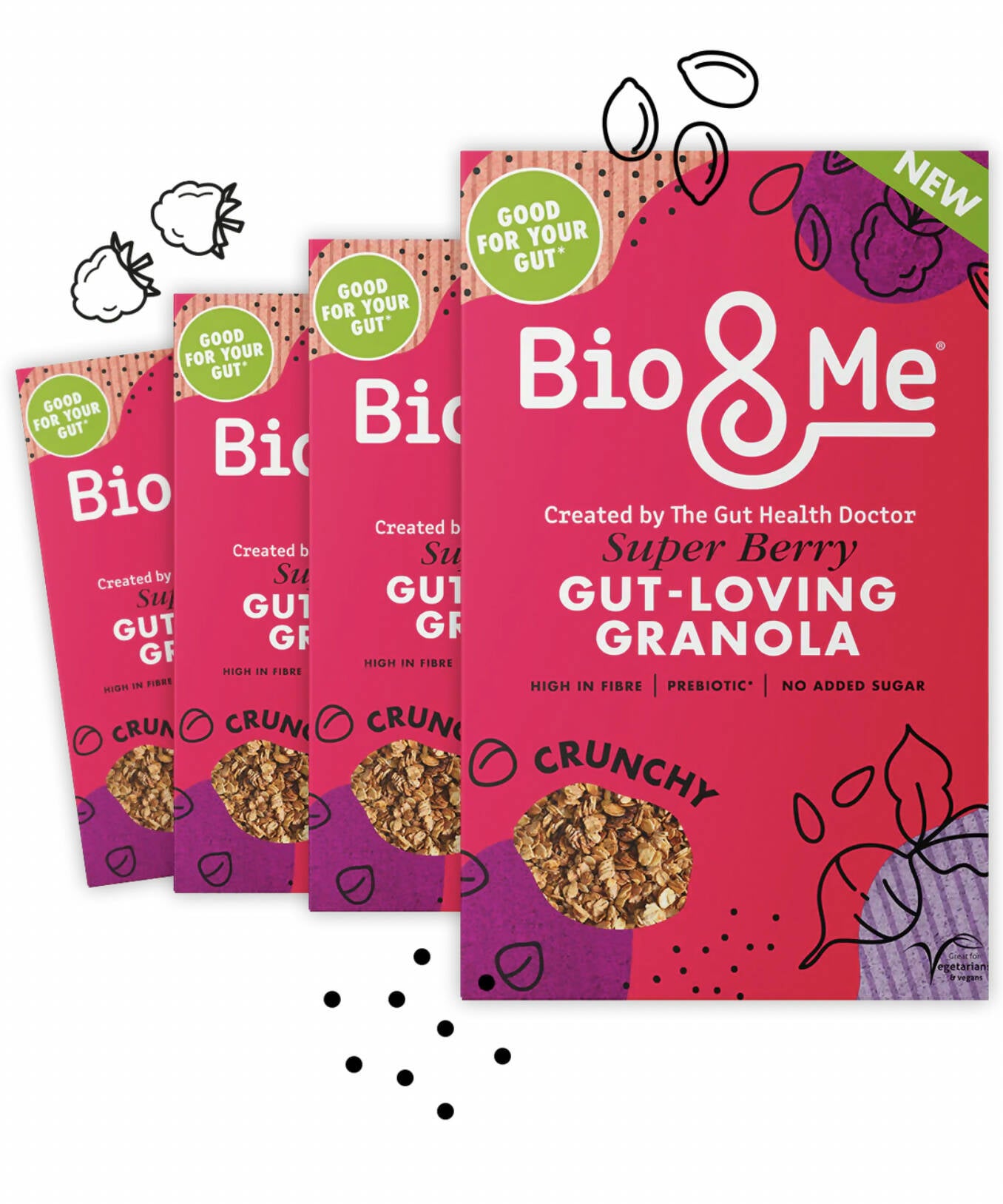 Super Berry Gut-Loving Prebiotic* Granola (6x360g)