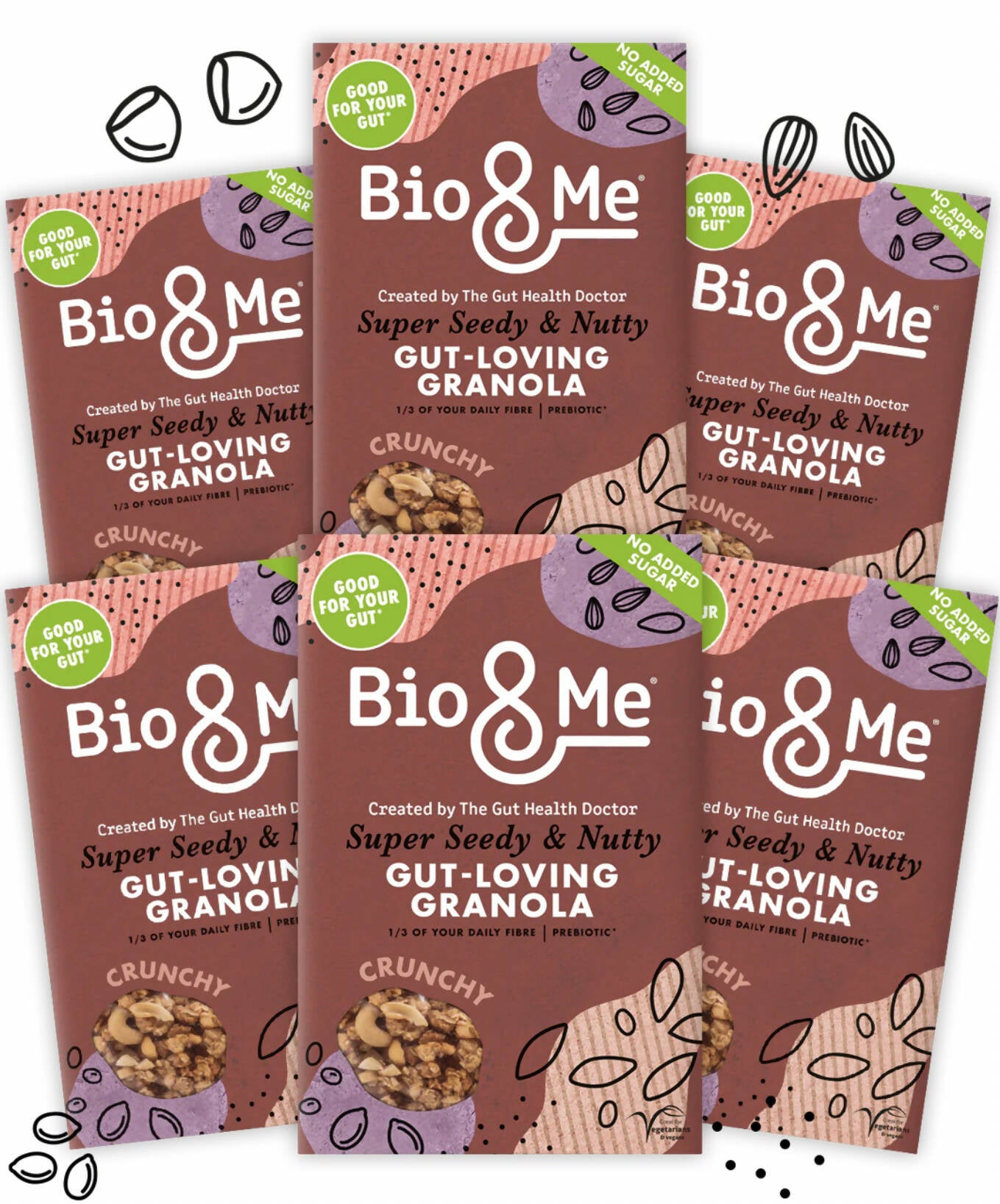 Super Seedy & Nutty Gut-Loving Prebiotic* Granola (6x360g)